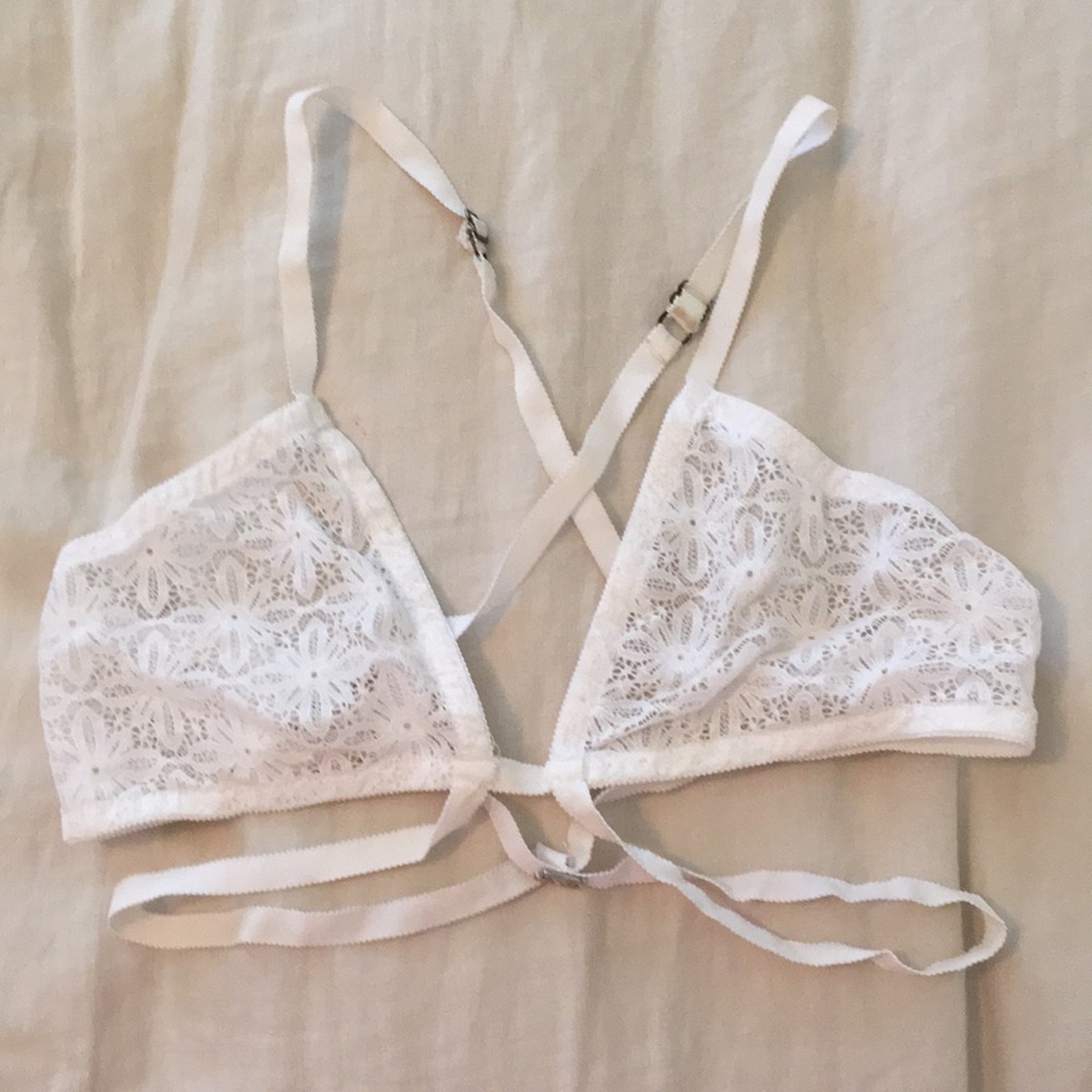 White Free People / For Love & Lemons Bralette